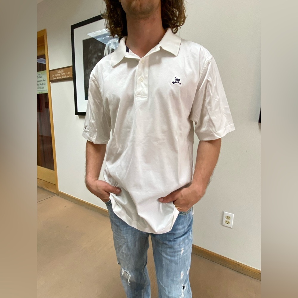 Oxford Golf M White Polo Shirt Cat Cay